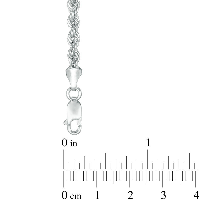 025 Gauge Rope Chain Necklace in 14K White Gold - 22"