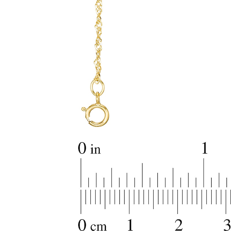 Main Image 3 of 025 Gauge Diamond-Cut Singapore Chain Necklace in 14K Gold - 18"