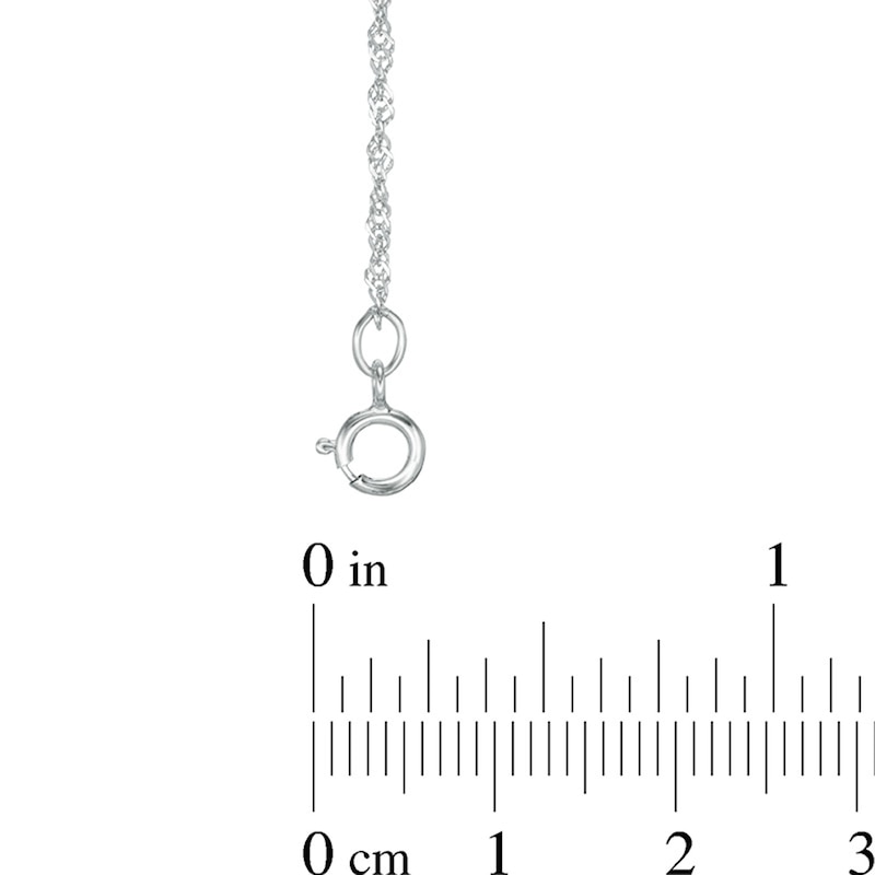 025 Gauge Singapore Chain Necklace in 14K White Gold - 18"