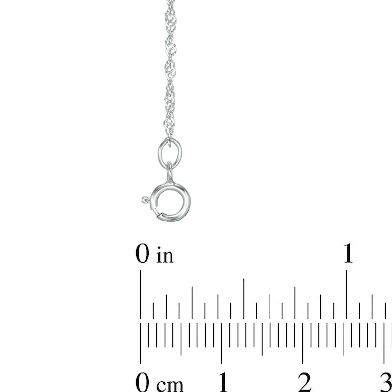 Main Image 3 of 025 Gauge Singapore Chain Necklace in 14K White Gold - 18"