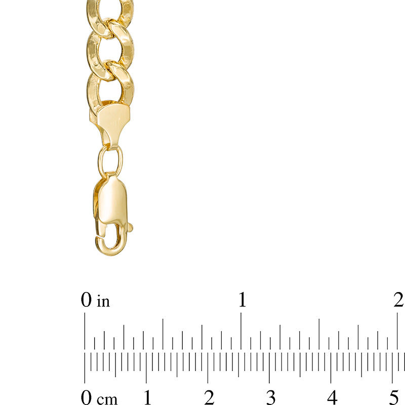 Main Image 3 of 7.0mm Curb Chain Bracelet in 14K Gold - 8.5"