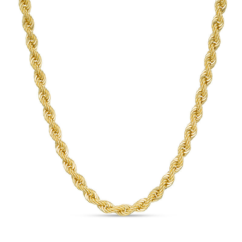 020 Gauge Rope Chain Necklace in 14K Gold - 22"