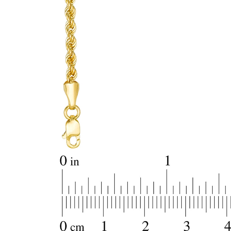 14K Yellow Gold 22 inch Rope Chain with Barrel Clasp