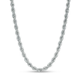 020 Gauge Rope Chain Necklace in 14K White Gold - 22&quot;