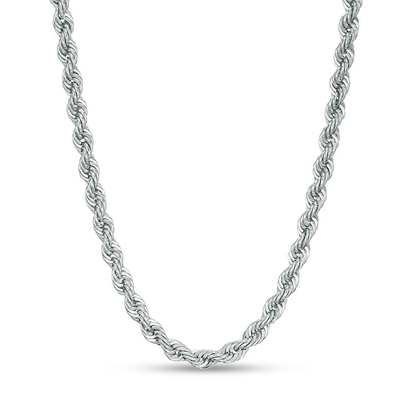 020 Gauge Rope Chain Necklace in 14K White Gold - 22"