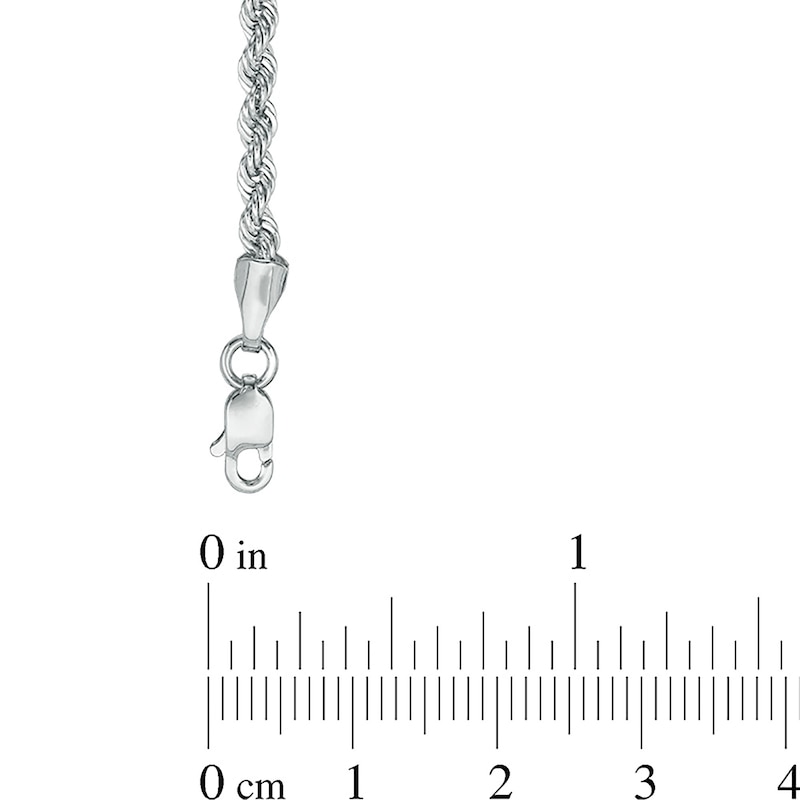 020 Gauge Rope Chain Necklace in 14K White Gold - 22"