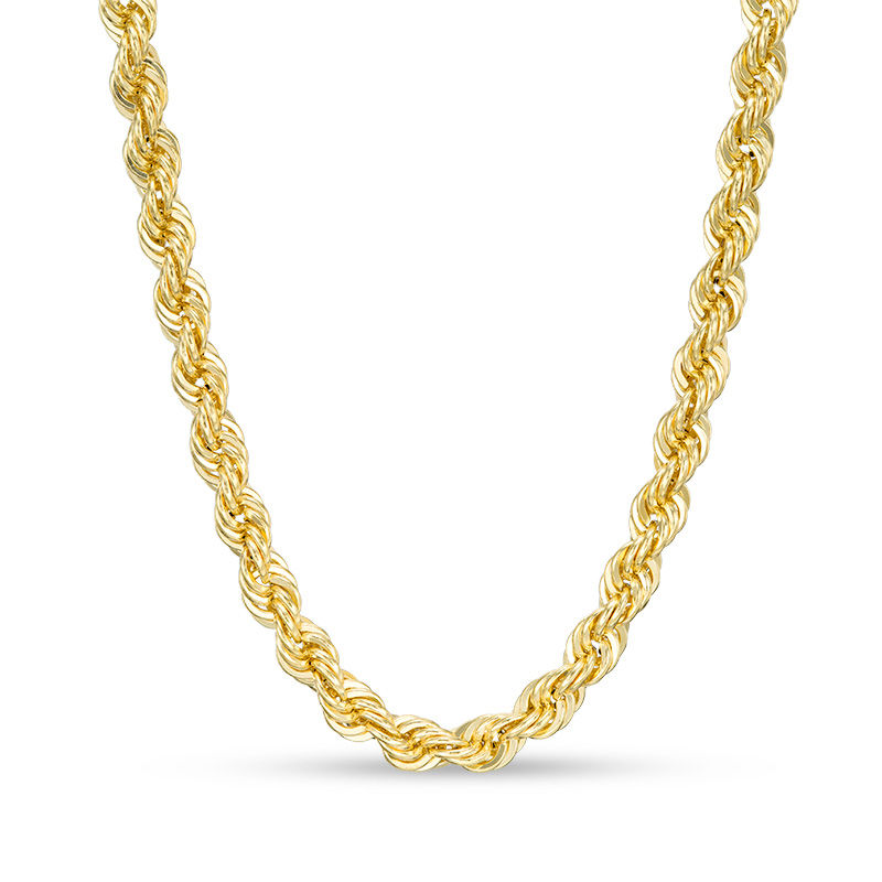 025 Gauge Rope Chain Necklace in 14K Gold - 24"