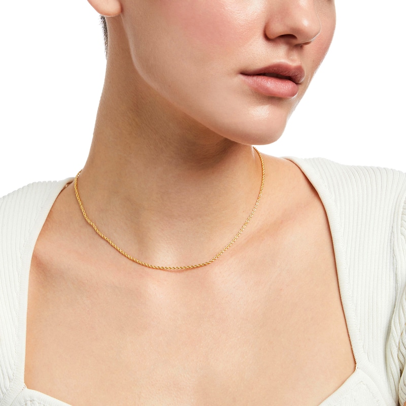 Main Image 2 of 012 Gauge Rope Chain Necklace in 14K Gold - 16"