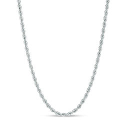 012 Gauge Rope Chain Necklace in 14K White Gold - 18&quot;