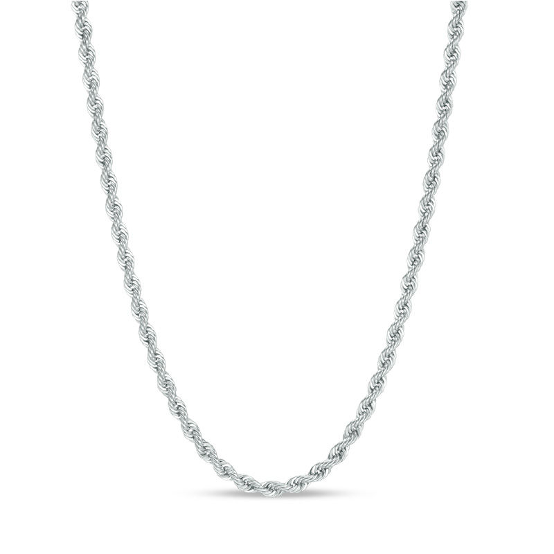 012 Gauge Rope Chain Necklace in 14K White Gold - 18"