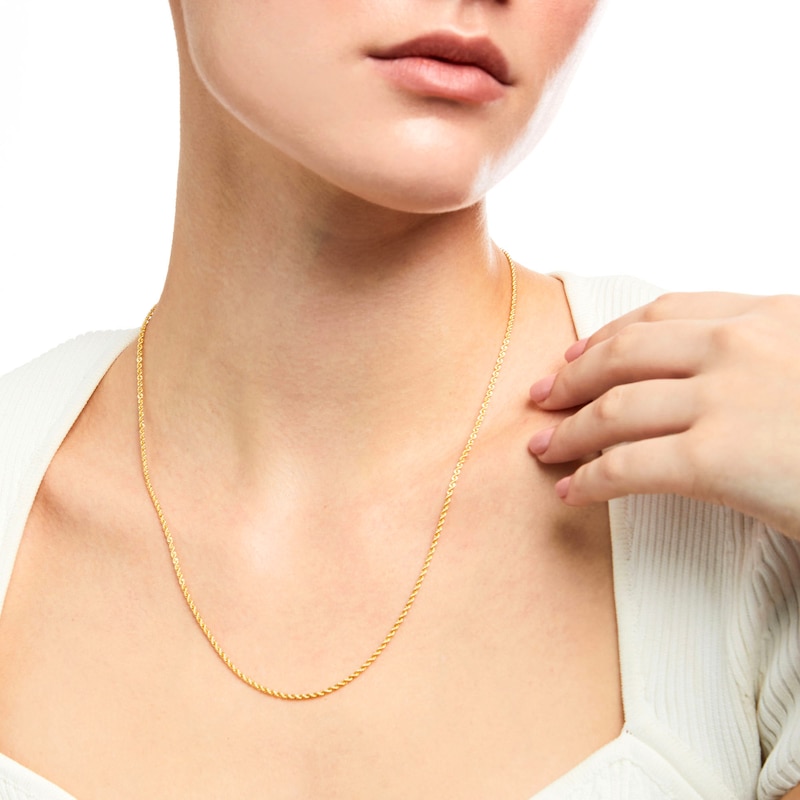 Main Image 2 of 012 Gauge Rope Chain Necklace in 14K Gold - 20"