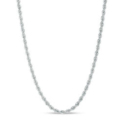012 Gauge Rope Chain Necklace in 14K White Gold - 20&quot;