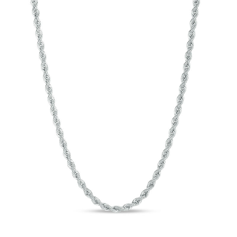 012 Gauge Rope Chain Necklace in 14K White Gold - 20"