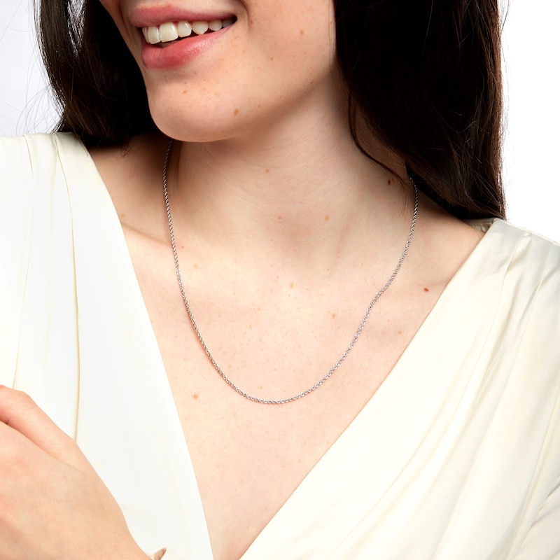 Main Image 2 of 012 Gauge Rope Chain Necklace in 14K White Gold - 20"