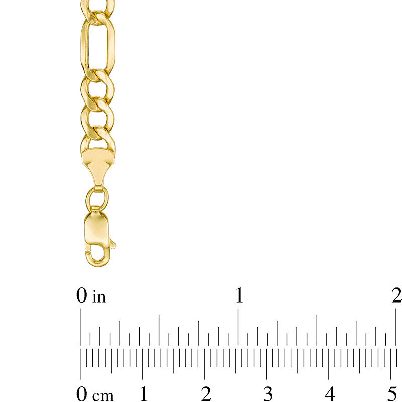 Main Image 3 of 5.0mm Figaro Chain Bracelet in 14K Gold - 8.5"