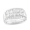 Thumbnail Image 0 of Men's 1-1/2 CT. T.W. Diamond Vertical Multi-Row Ring in 14K White Gold