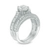 Thumbnail Image 1 of 7.0mm Lab-Created White Sapphire Bridal Set in Sterling Silver