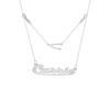 Thumbnail Image 1 of Script Name Necklace with Removable Wishbone Accent Chain in Sterling Silver (1 Line)