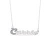 Thumbnail Image 0 of 1/10 CT. T.W. Diamond Name Necklace in Sterling Silver (3-10 Characters)