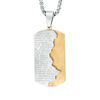 Thumbnail Image 1 of Men's "John 3:16" Dog Tag Pendant in Two-Tone Stainless Steel - 24"