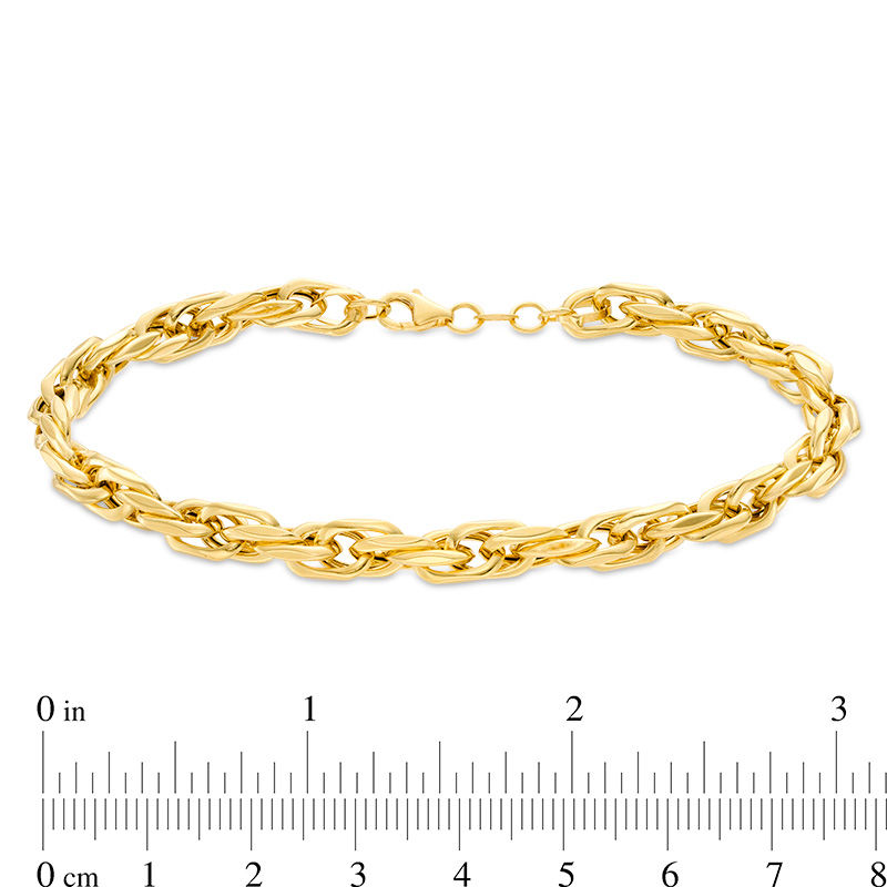 Main Image 2 of Made in Italy Men's Tangled Link Chain Bracelet in 14K Gold - 8.5"