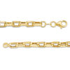 Thumbnail Image 2 of Made in Italy 4.0mm Square Link Bracelet in 14K Gold - 8.5"