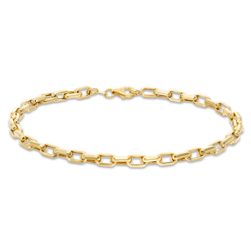 Main Image 3 of Made in Italy 4.0mm Square Link Bracelet in 14K Gold - 8.5"