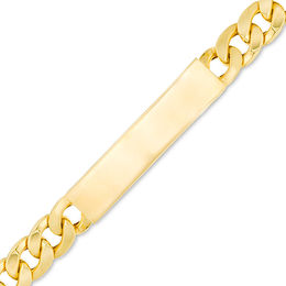 Made in Italy Men's Curb Chain ID Bracelet in 14K Gold - 8.5&quot;