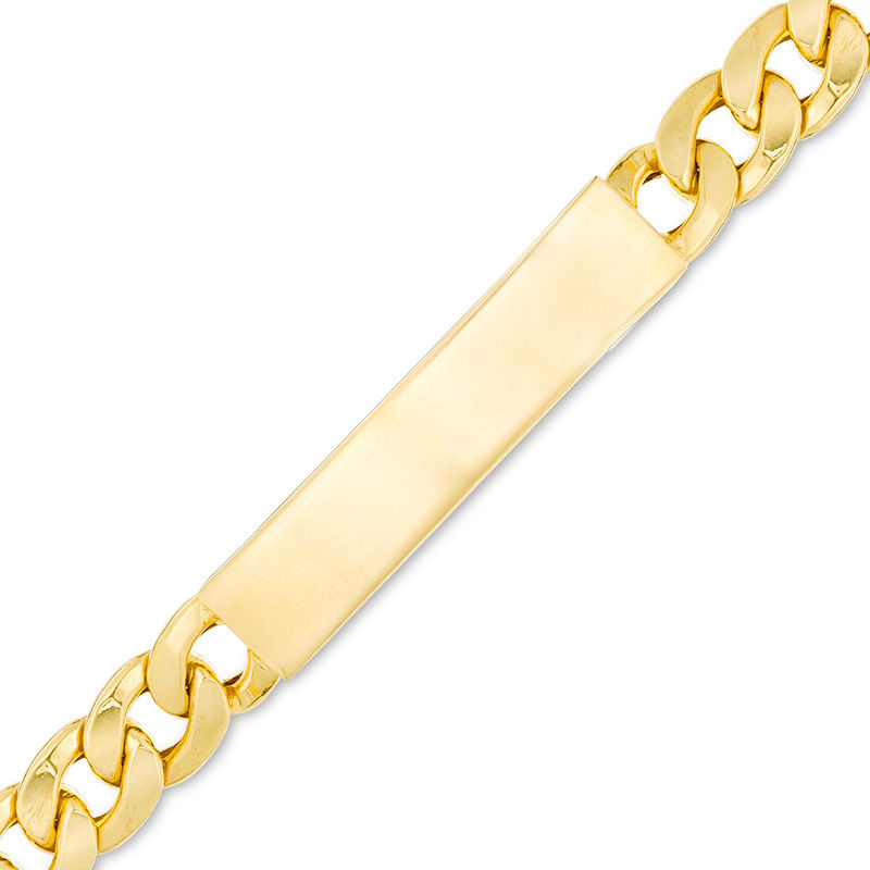 Made in Italy Men's Curb Chain ID Bracelet in 14K Gold - 8.5