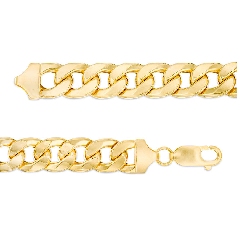 Main Image 2 of Made in Italy Men's Curb Chain ID Bracelet in 14K Gold - 8.5"