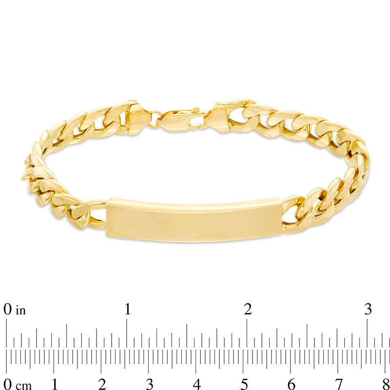 14k Yellow Gold Women's Wide Valentino Link ID Bracelet with Gold Name —  MyBabyGold