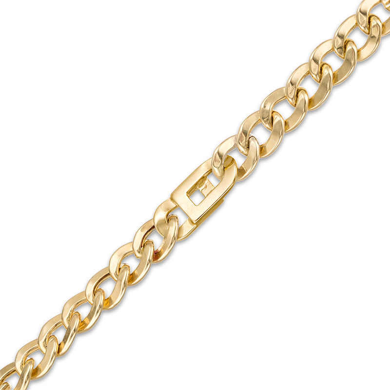 Main Image 1 of Made in Italy Men's 5.25mm Curb Chain Bracelet in 14K Gold - 9.0"
