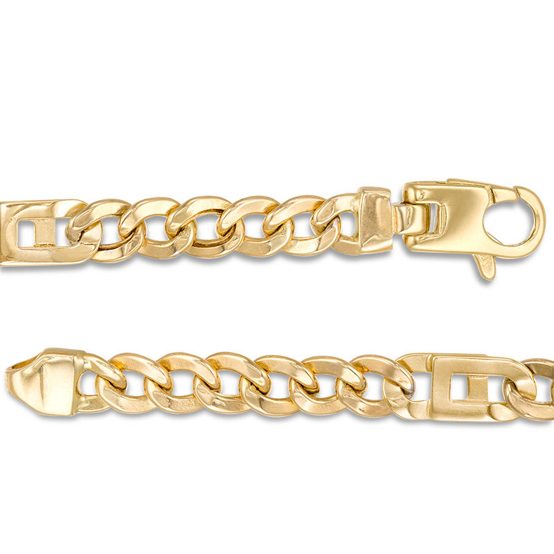 Main Image 2 of Made in Italy Men's 5.25mm Curb Chain Bracelet in 14K Gold - 9.0"