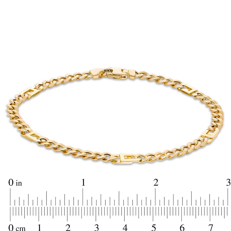Main Image 3 of Made in Italy Men's 5.25mm Curb Chain Bracelet in 14K Gold - 9.0"