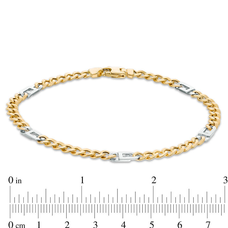 Main Image 4 of Made in Italy Men's 5.25mm Curb Chain Bracelet in 14K Gold - 9.0"