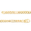 Thumbnail Image 2 of Made in Italy Men's Segmented Curb Chain Necklace in 14K Gold - 22"