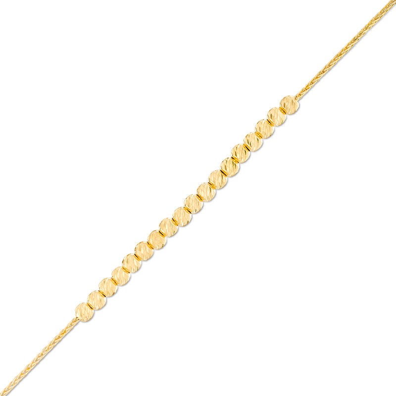 Made in Italy Diamond-Cut Sliding Beads Bracelet in 14K Gold - 7.5"