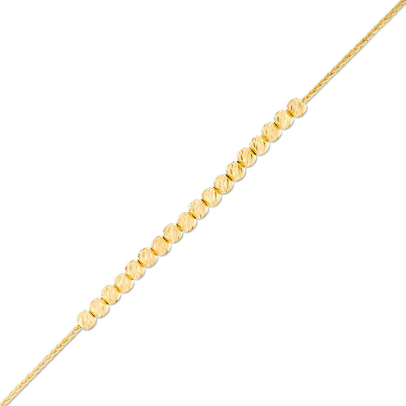 Main Image 1 of Made in Italy Diamond-Cut Sliding Beads Bracelet in 14K Gold - 7.5"
