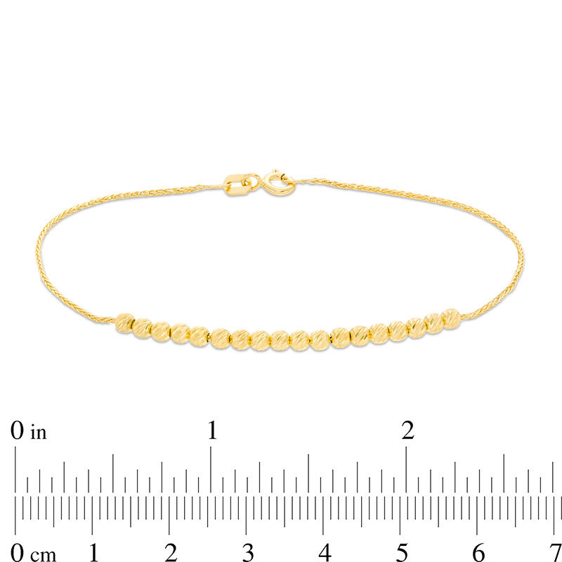 Made in Italy Diamond-Cut Sliding Beads Bracelet in 14K Gold - 7.5"