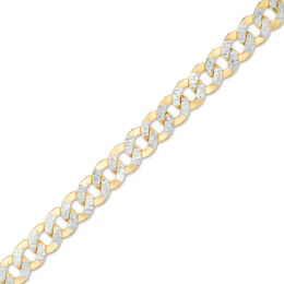 Made in Italy Men's 4.7mm Diamond-Cut Curb Chain Bracelet in 14K Gold - 8.25&quot;