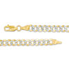 Thumbnail Image 2 of Made in Italy Men's 4.7mm Diamond-Cut Curb Chain Bracelet in 14K Gold - 8.25"