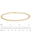 Thumbnail Image 2 of Made in Italy Men's 4.7mm Diamond-Cut Curb Chain Bracelet in 14K Gold - 8.25"