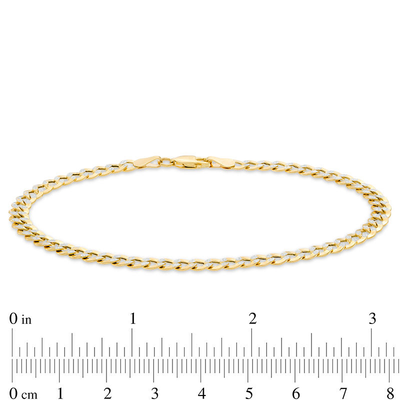 Made in Italy Men's 4.7mm Diamond-Cut Curb Chain Bracelet in 14K Gold - 8.25"