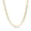 Thumbnail Image 1 of Made in Italy Men's 4.7mm Diamond-Cut Curb Chain Necklace in 14K Gold - 22"