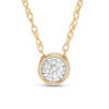 Thumbnail Image 1 of 1/6 CT. Diamond Bezel Set Solitaire Necklace in 10K Gold