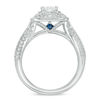 Thumbnail Image 2 of Vera Wang Love Collection 1 CT. T.W. Princess-Cut Diamond Frame Vintage-Style Engagement Ring in 14K White Gold