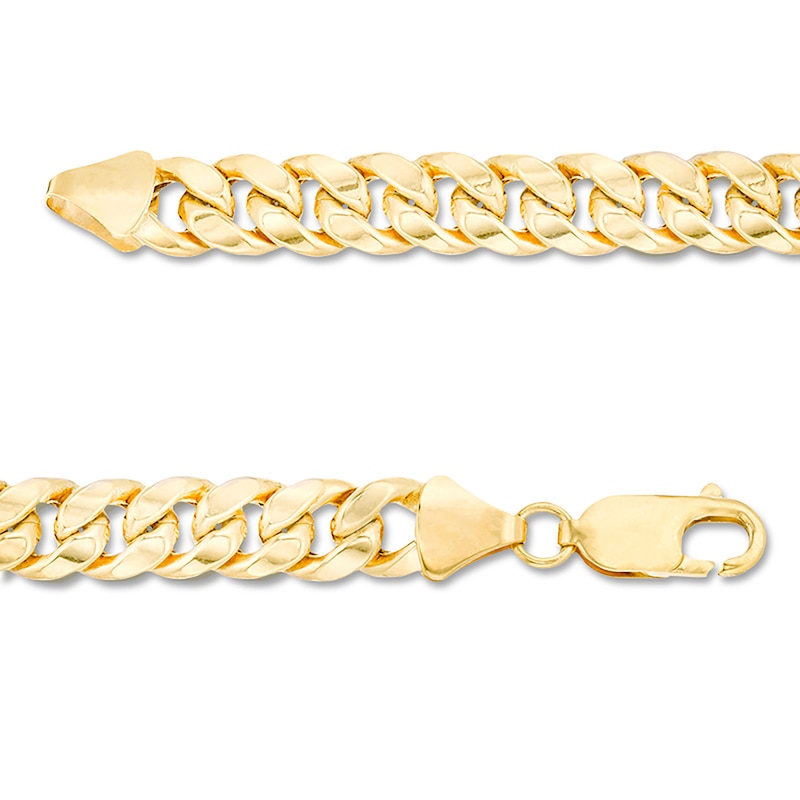 Main Image 3 of Made in Italy Men's 6.8mm Cuban Link Chain Bracelet in 14K Gold - 8.5"
