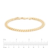 Thumbnail Image 4 of Made in Italy Men's 6.8mm Cuban Link Chain Bracelet in 14K Gold - 8.5"