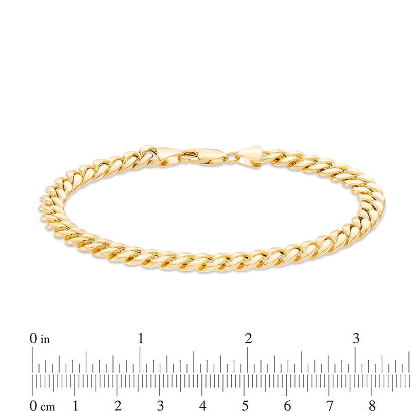 Main Image 4 of Made in Italy Men's 6.8mm Cuban Link Chain Bracelet in 14K Gold - 8.5"
