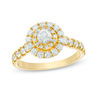 Thumbnail Image 1 of Love's Destiny by Zales 1-1/4 CT. T.W. Certified Diamond Double Frame Engagement Ring in 14K Gold (I/I1)